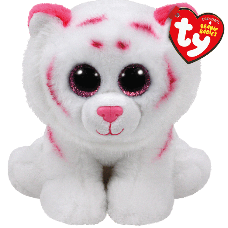TY Tabor Pink And White Tiger